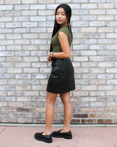 Kate Faux Leather Mini Skirt