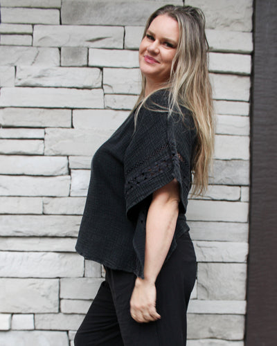 Cotton Gauze Kaftan Blouse