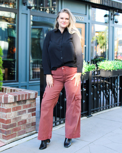 Button Up Tunic Blouse