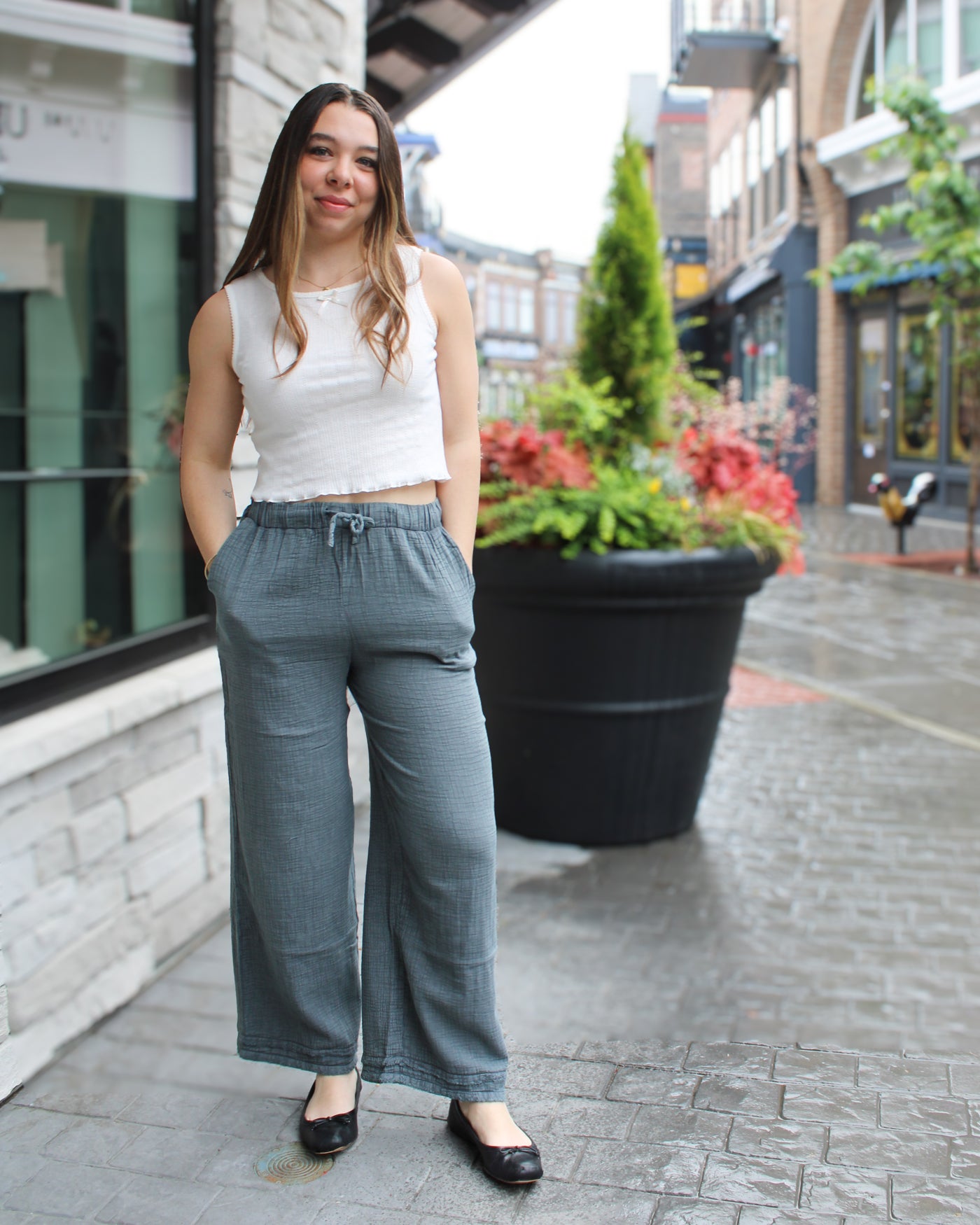Merry Pull On Cotton Pants