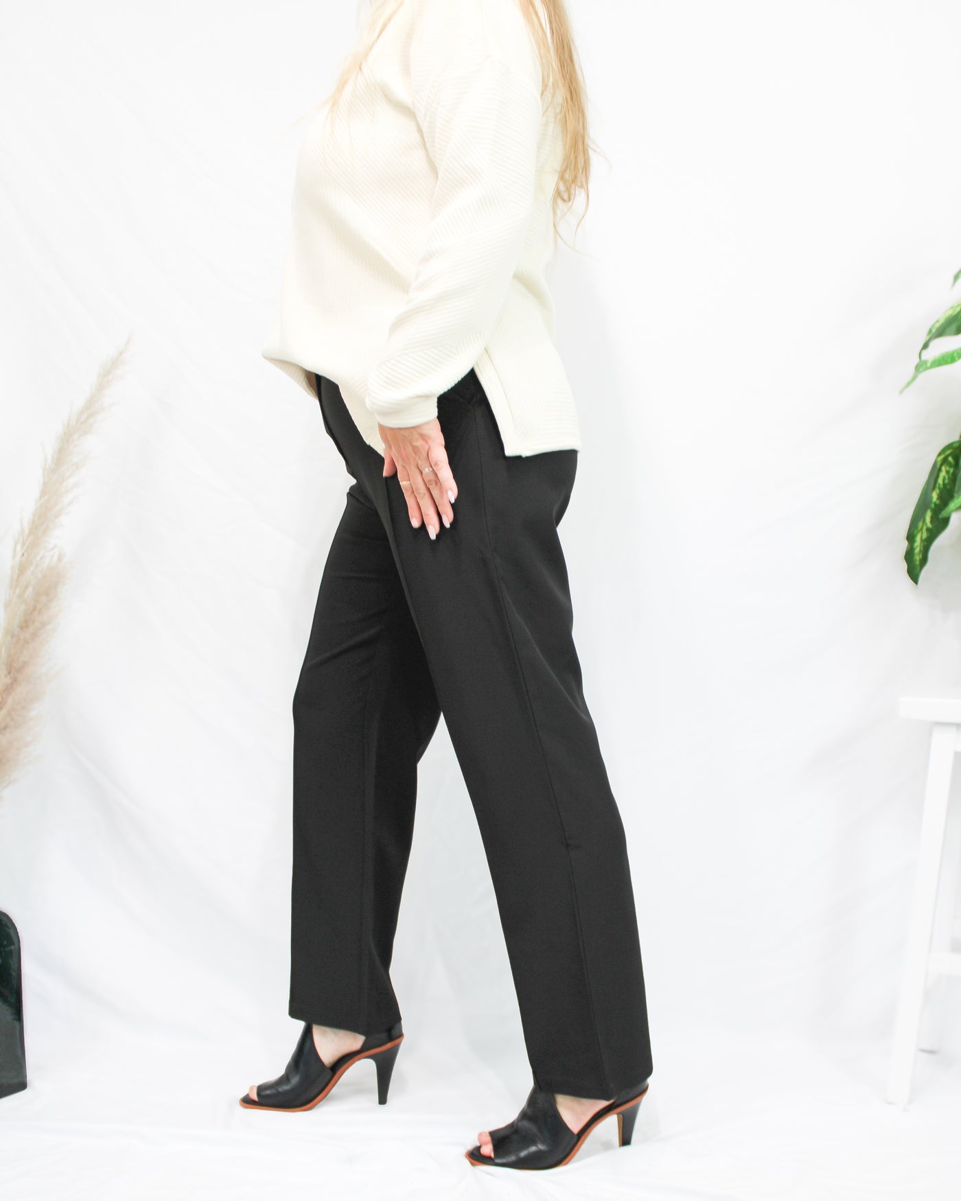 Trouser with Pin Tucks