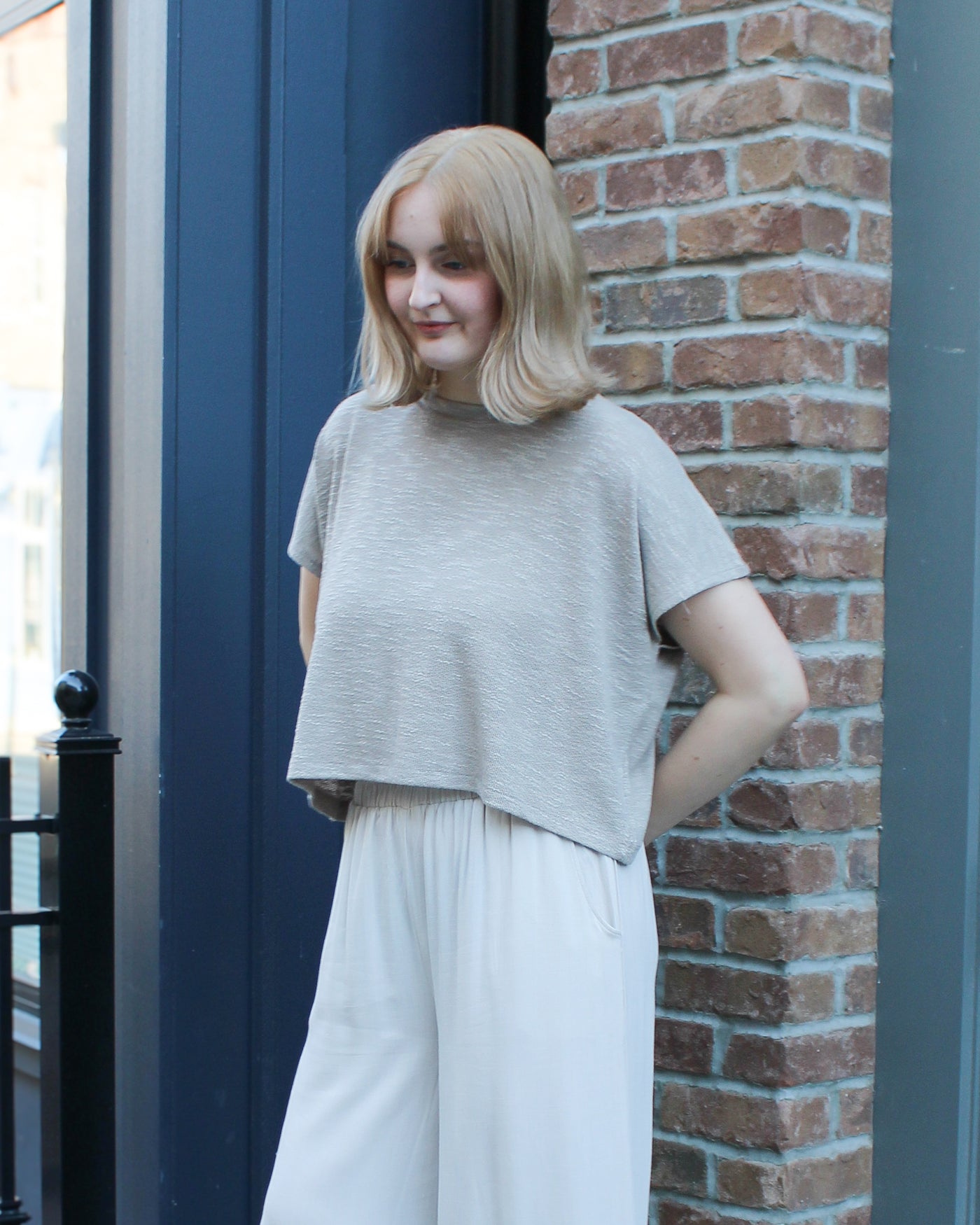 Kaia Cropped Slub Tee