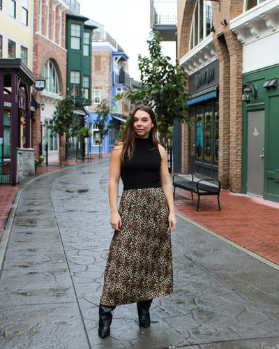 Sleeveless Mixed Media Maxi Dress