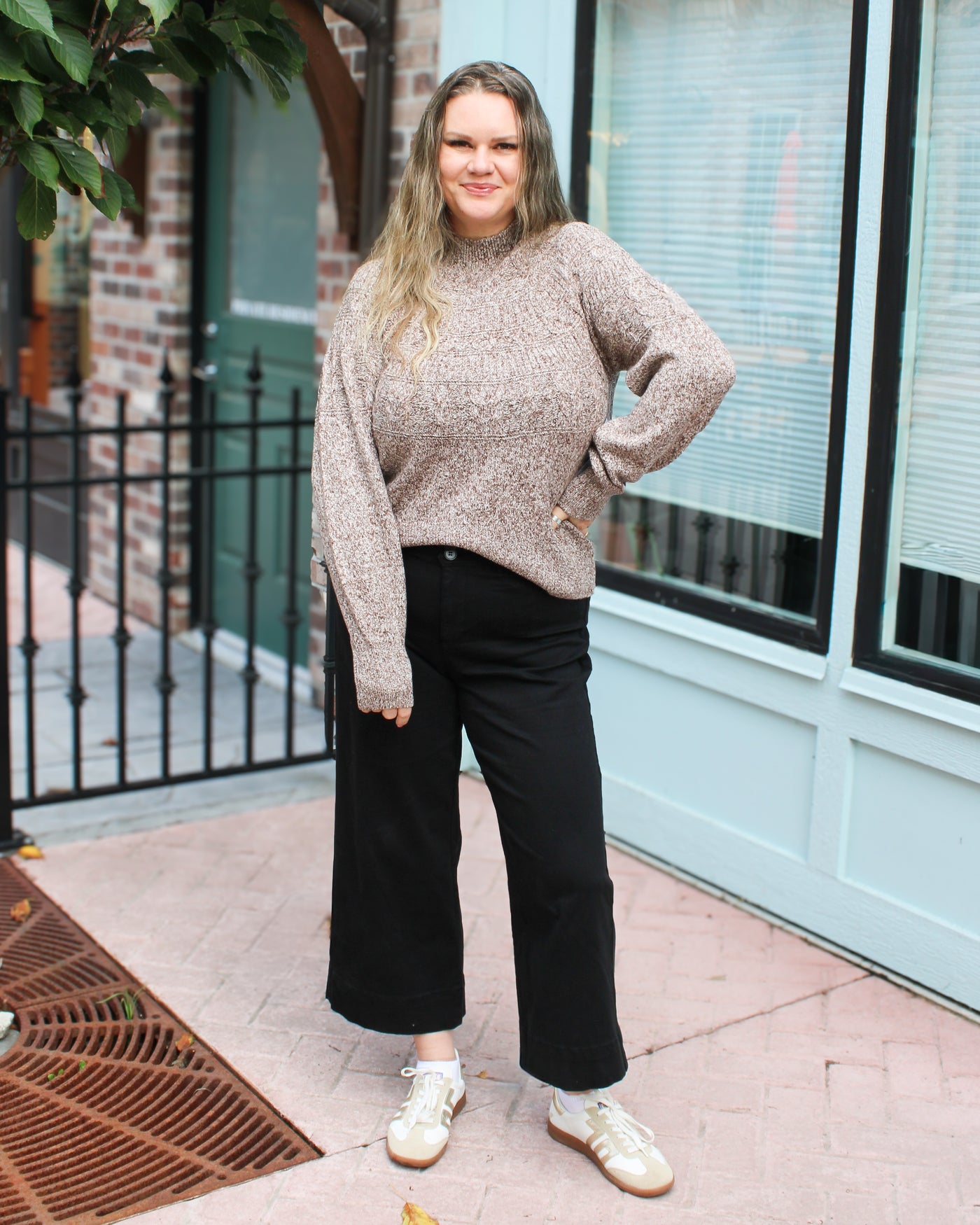 Mock Neck Long Sleeve Sweater