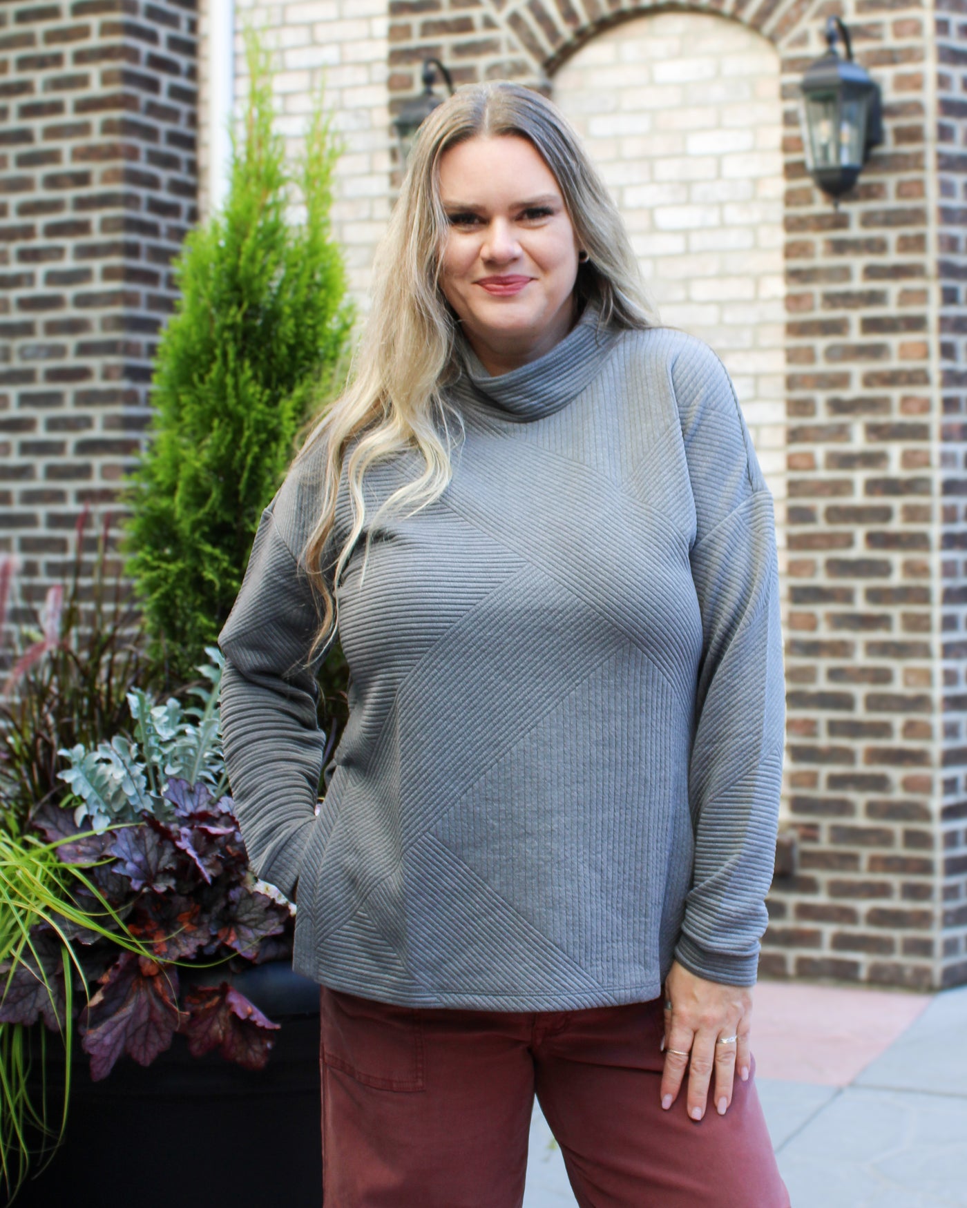 Quilted Tunic with Side Slits