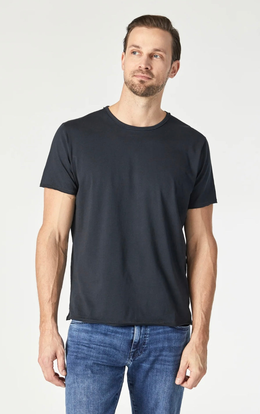 Raw Edge Crew Neck T Shirt