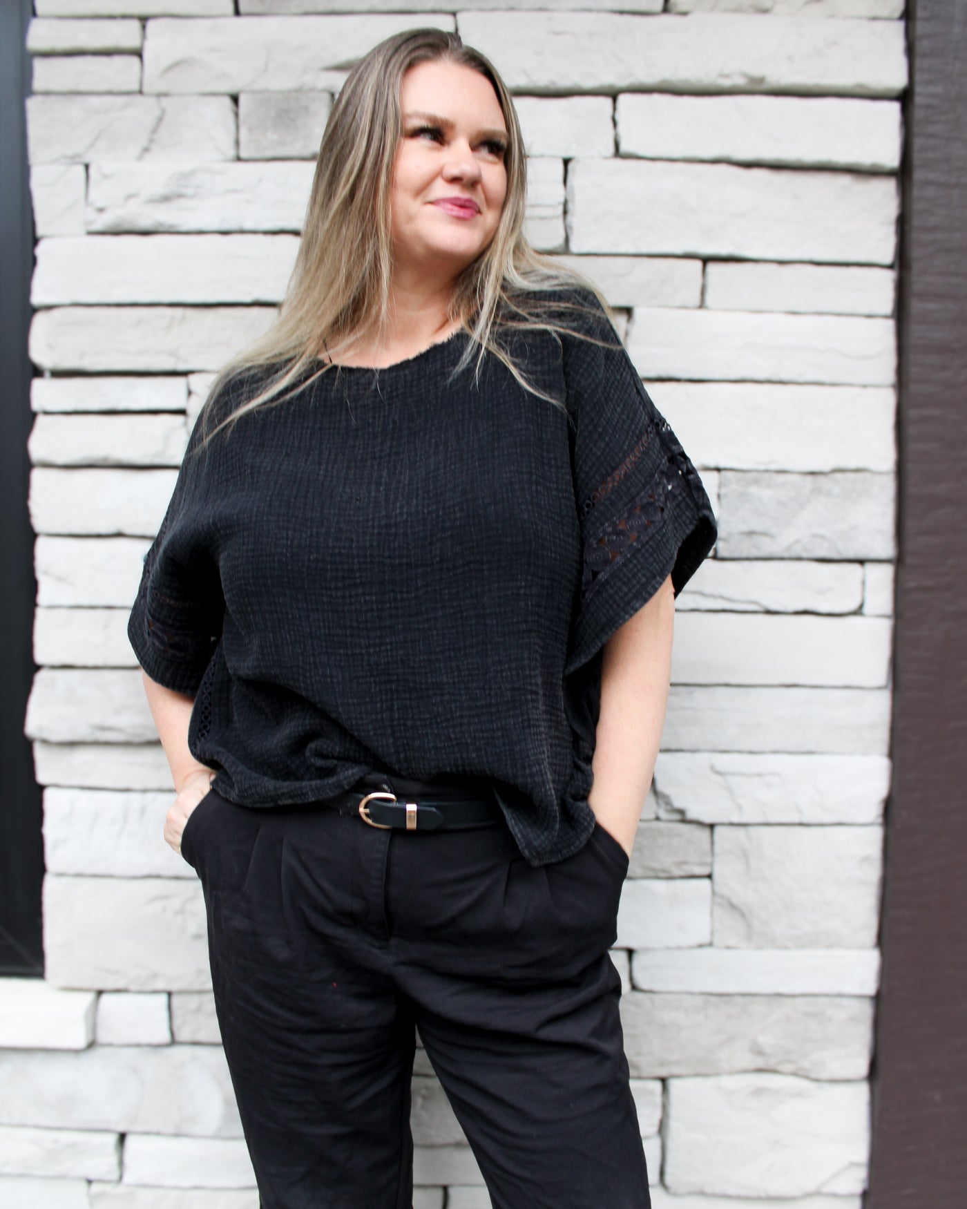 Cotton Gauze Kaftan Blouse