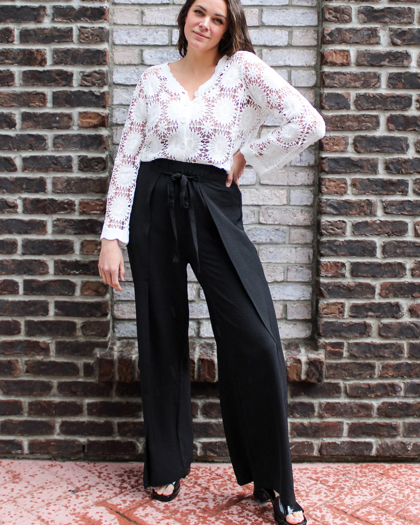 Breanne Wide Leg Overlap Trousers