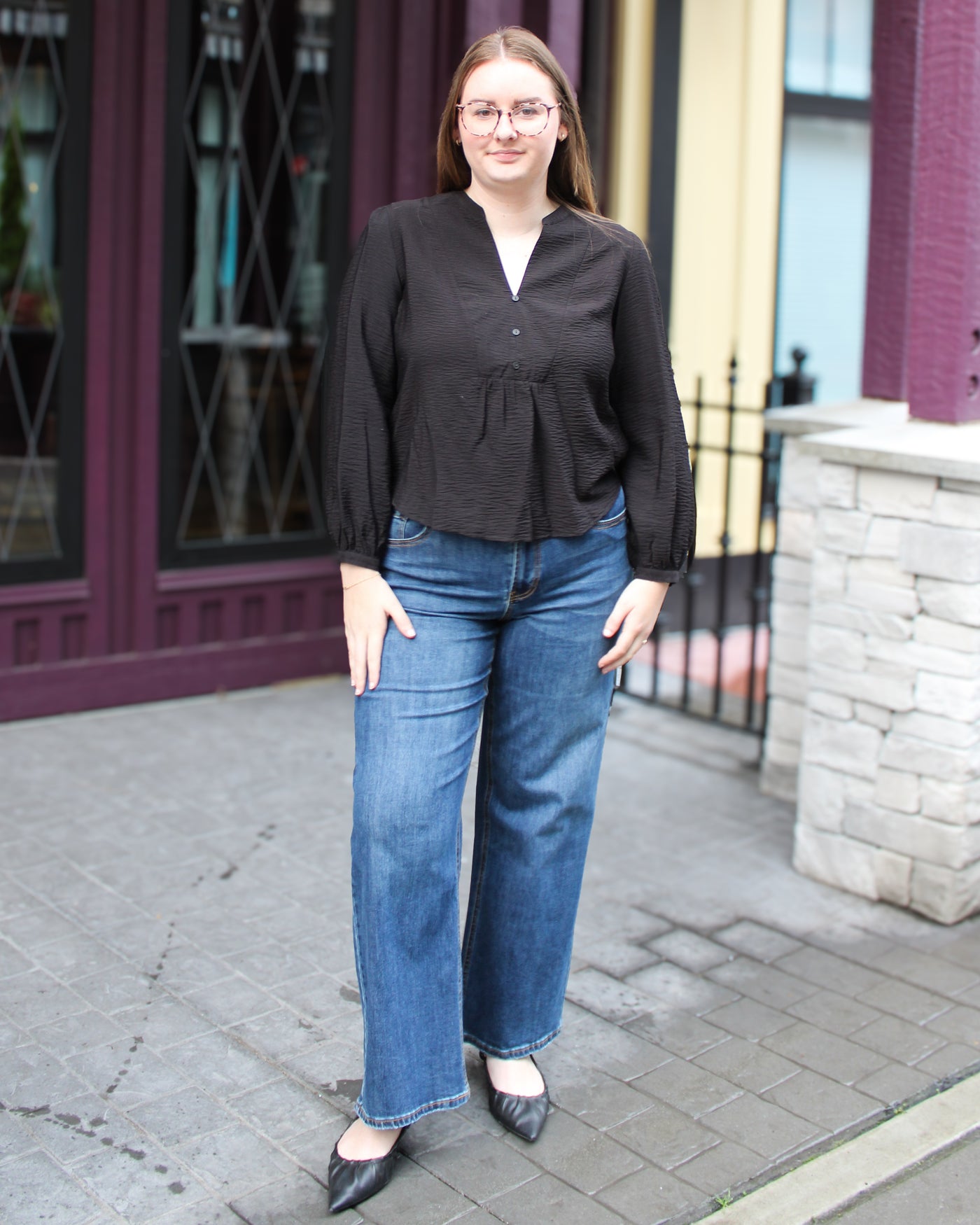 Placket Detail Blouse