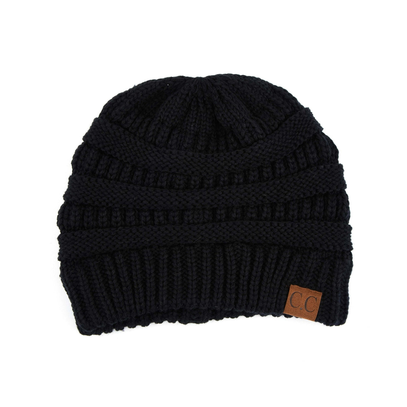 Fleece Lined CC Cable Knit Beanie