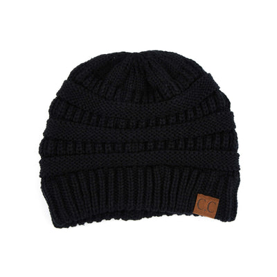 Fleece Lined CC Cable Knit Beanie