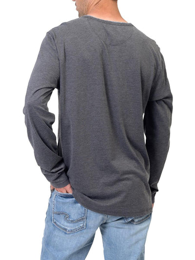 Men’s Acid Wash Henley T-shirt