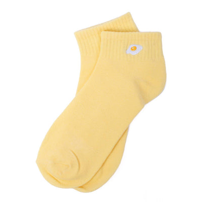 Ladies Ribbed Low Cut Cute Socks