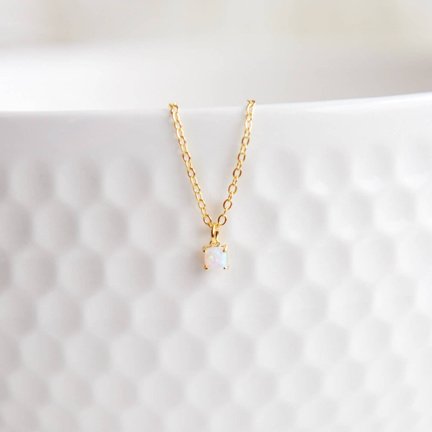 Tiffany, Square Opal Necklace