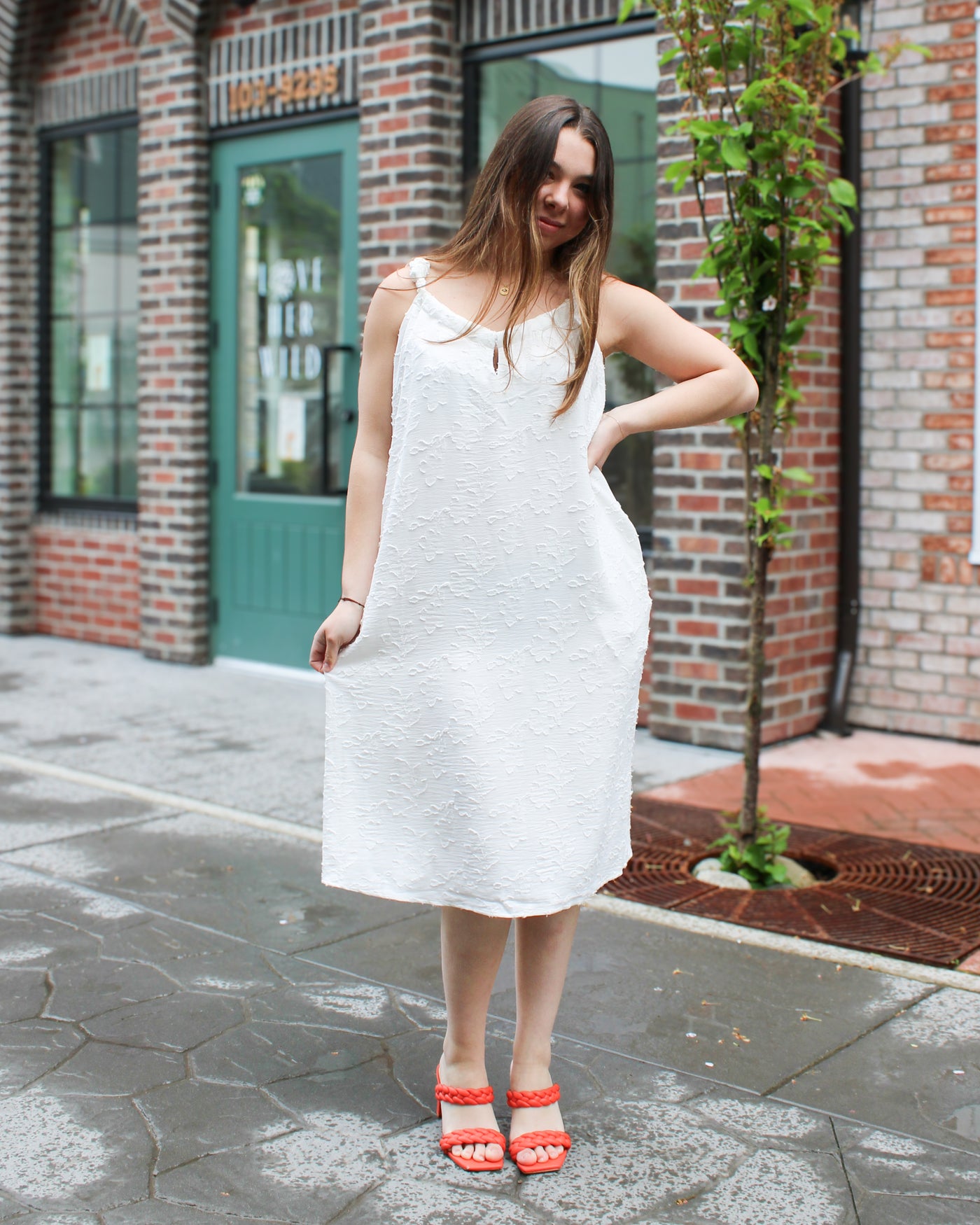 Lined Pleat Dress