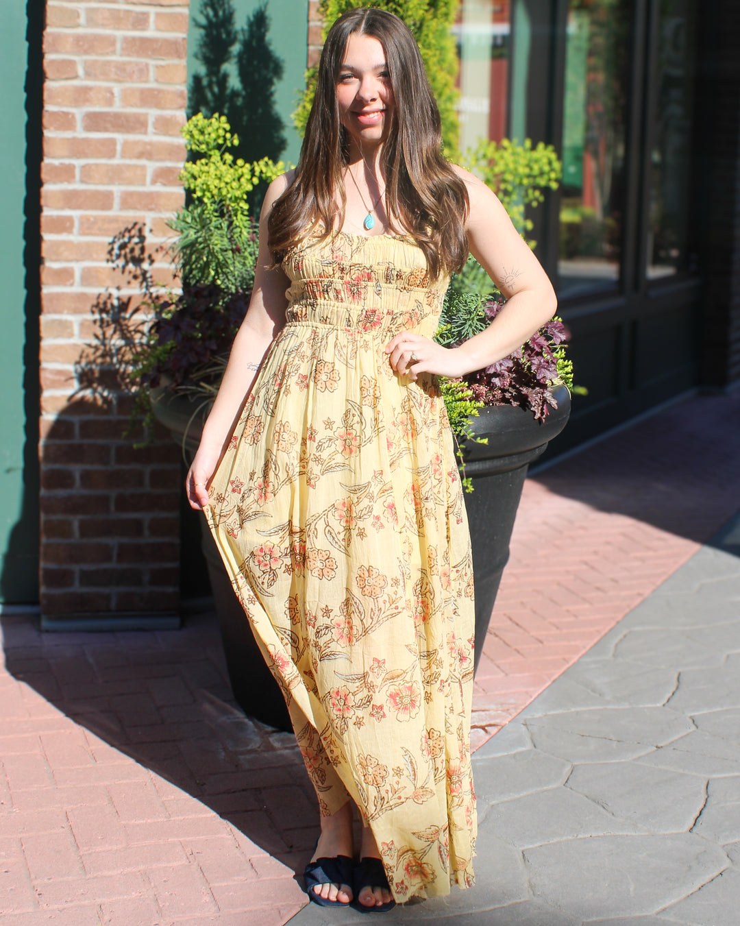 fp one ciella printed maxi dress One Ciella Maxi Dress Vanilla Combo – Magnolia & Oak