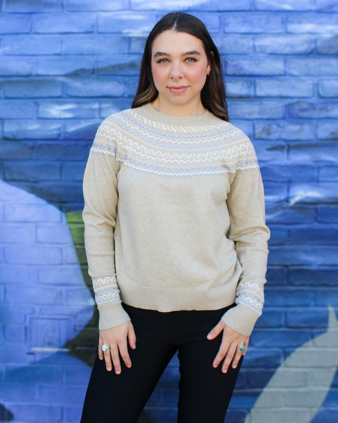 Raglan Jacquard Sweater