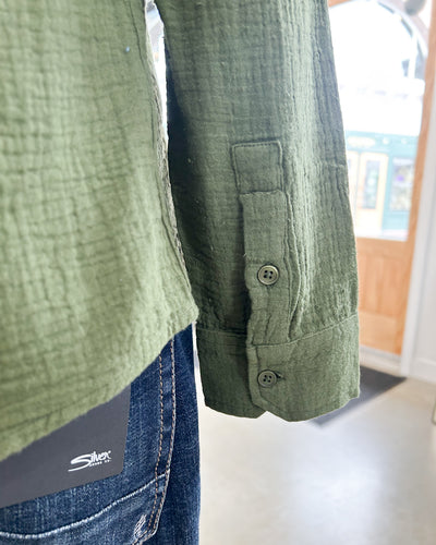 Men’s Cotton Gauze Button Up Shirt