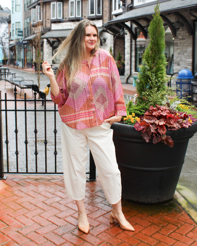 Passionfruit Flowy Dolman Blouse