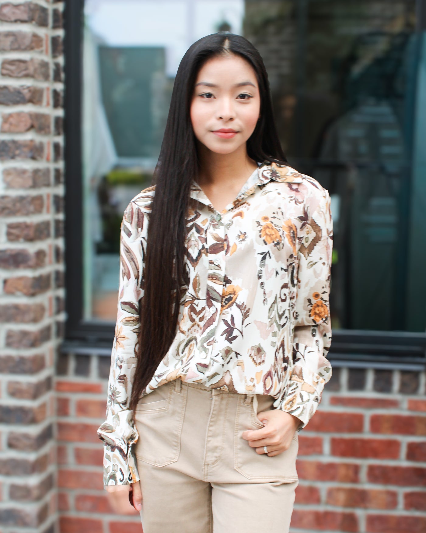 Autumn Floral Blouse