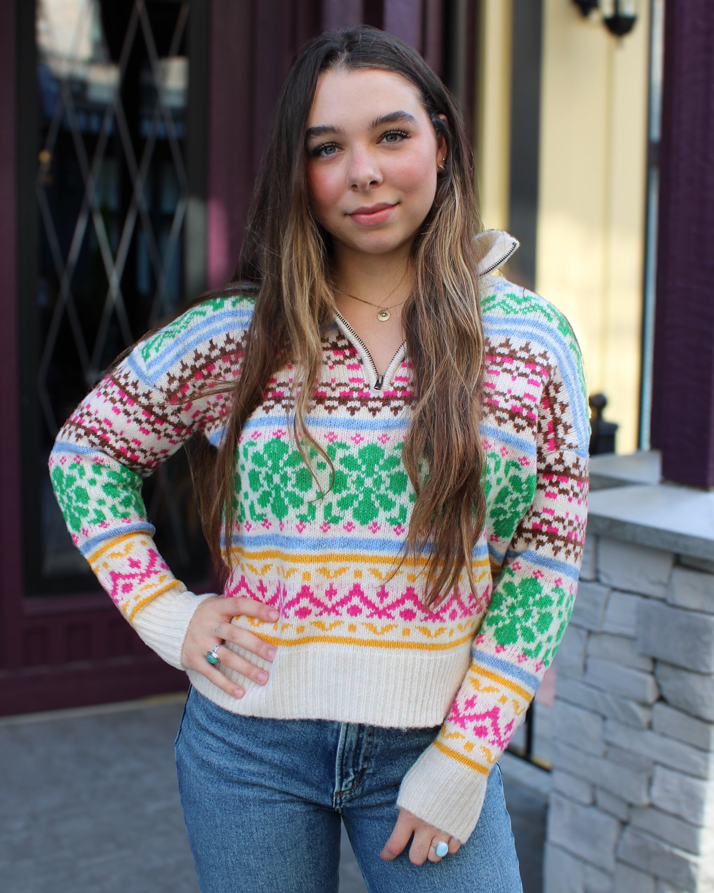 Urania Troyer Neck Sweater