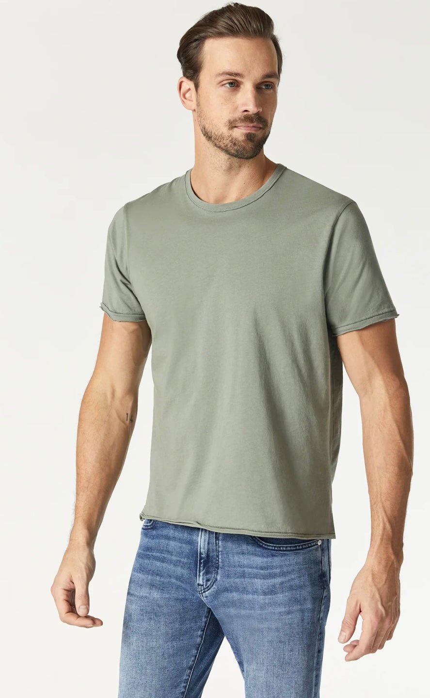 Raw Edge Crew Neck T Shirt