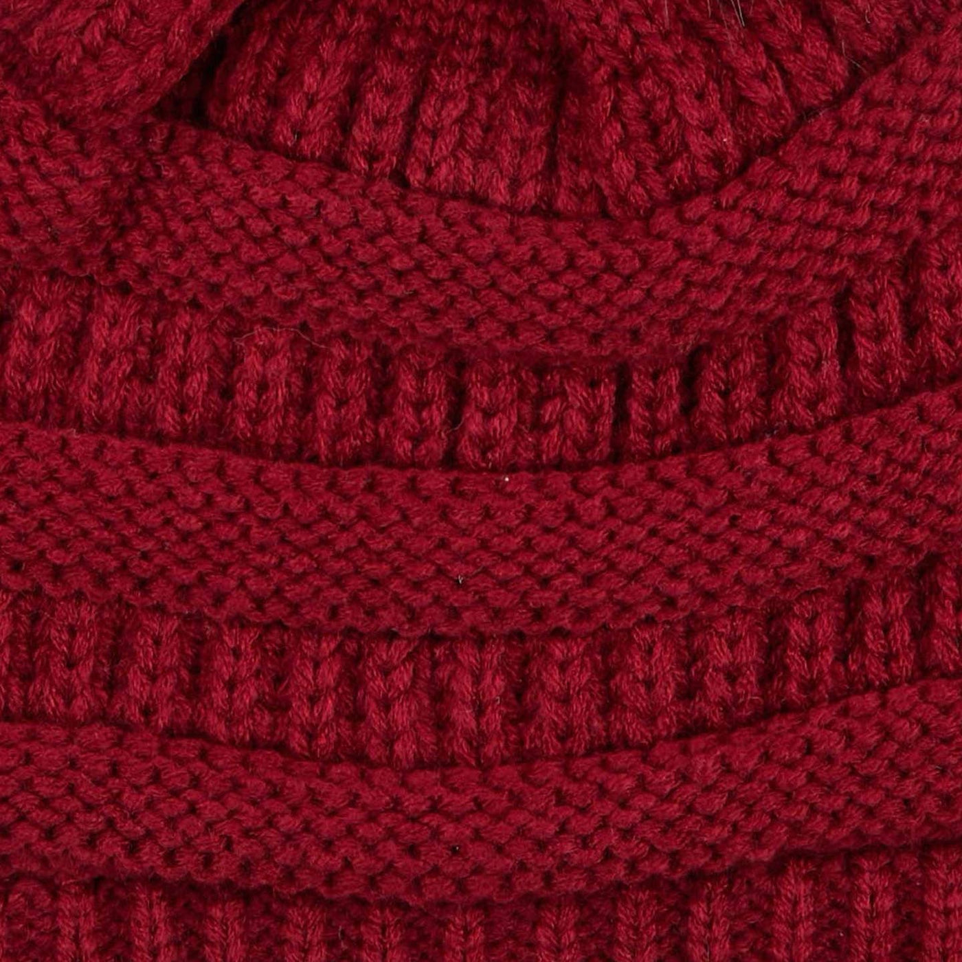 Cable Knit Pom Beanie