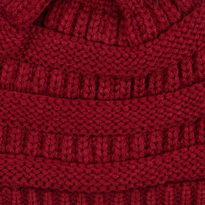 Cable Knit Pom Beanie