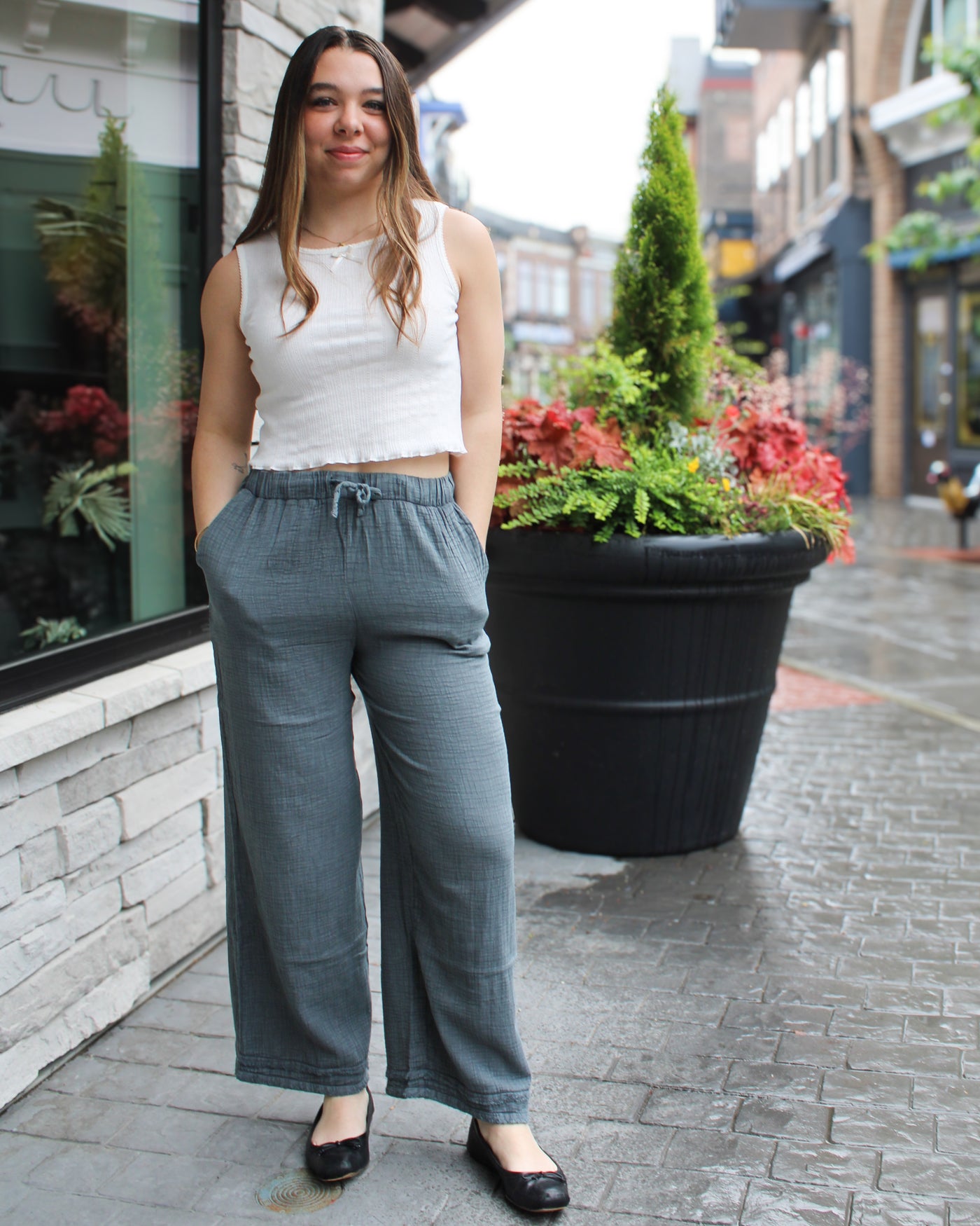 Merry Pull On Cotton Pants
