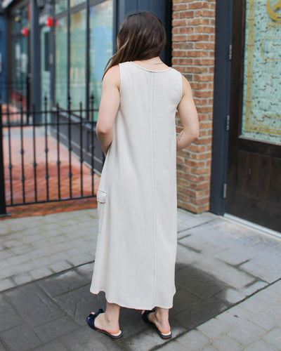 Linen Cargo Maxi Dress