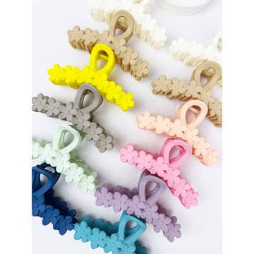 Floral Jumbo Claw Clip