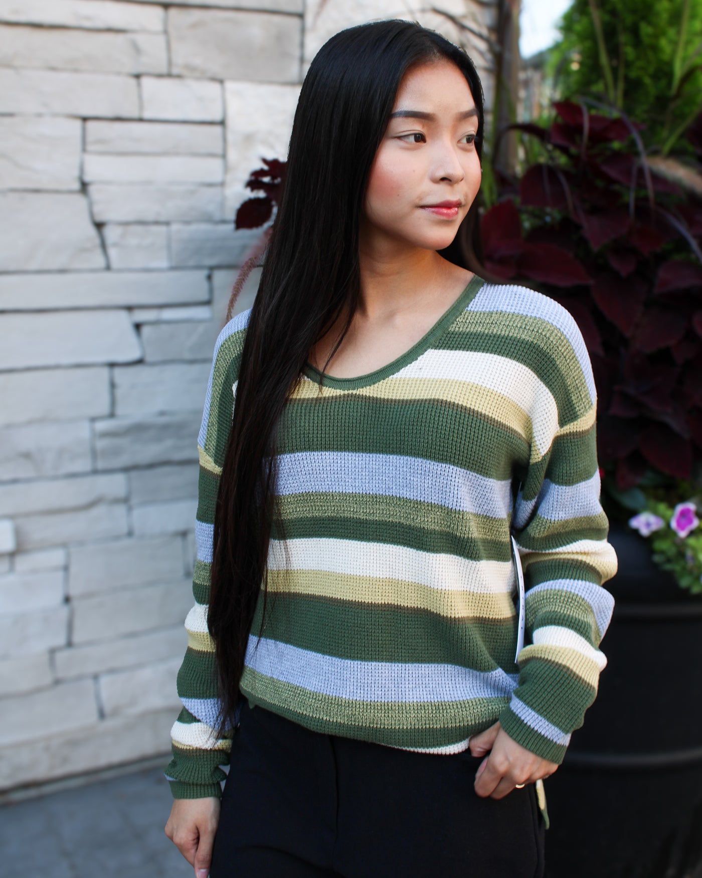 Chive U-Neck Sweater