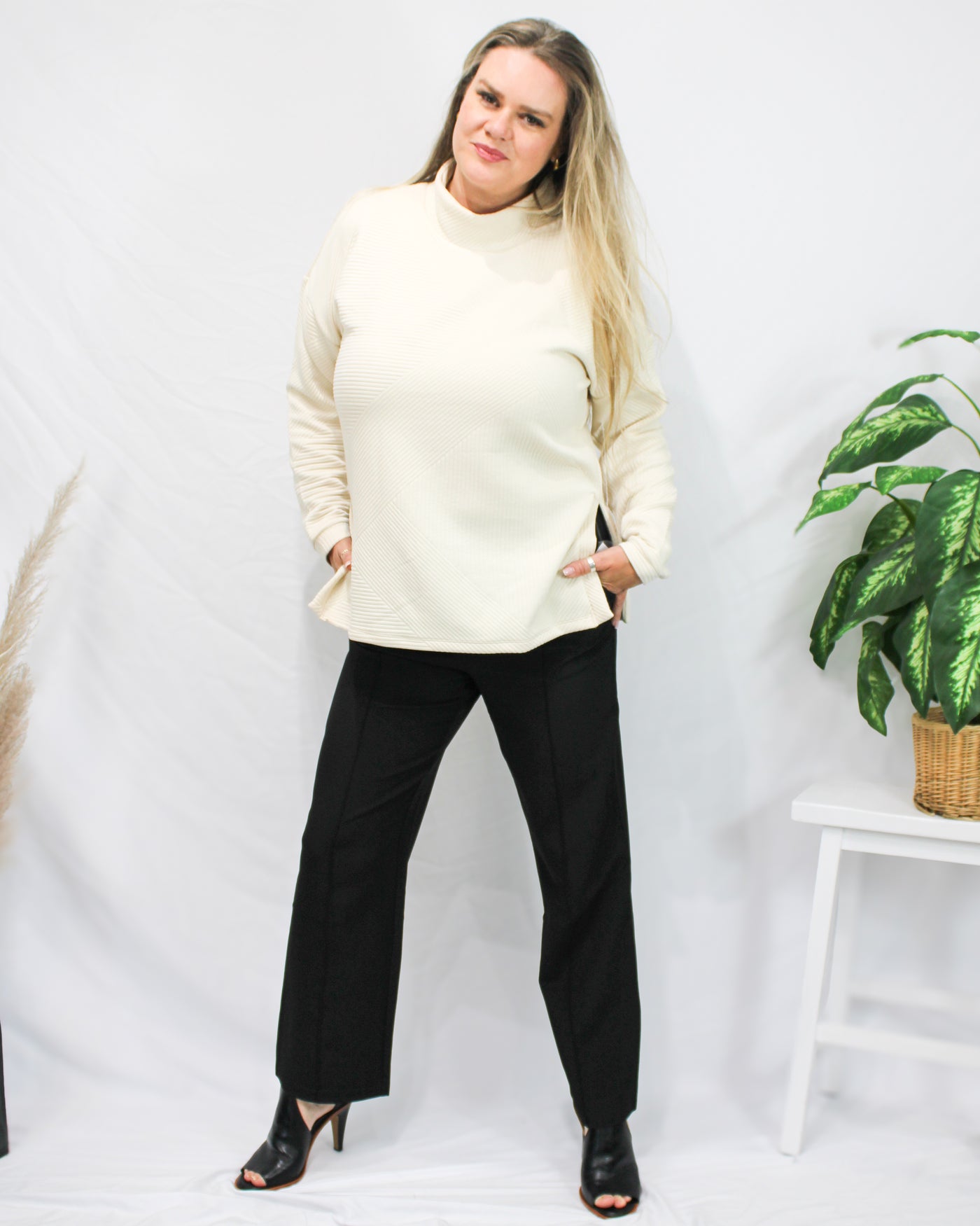 Quilted Tunic with Side Slits