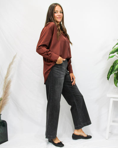 Audrey Pull On Wide Leg Jeans