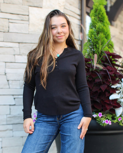 Henley Top with Buttons