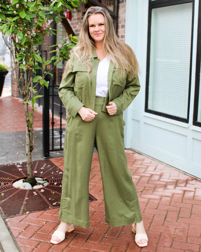Linen Blend Pull-On Ankle Pant