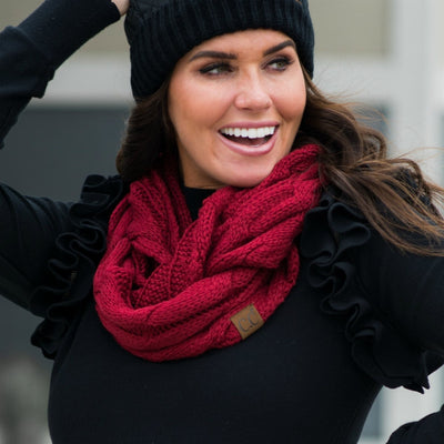 Cable Knit Infinity Scarf