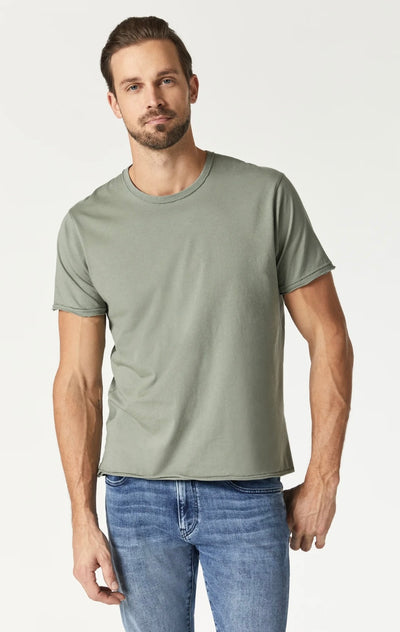 Raw Edge Crew Neck T Shirt