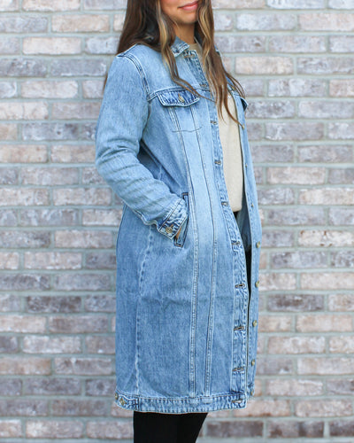 Denim Duster with Pockets