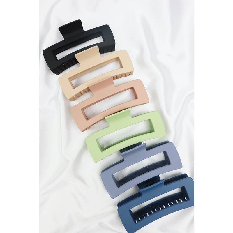 Matte Rectangle Jumbo Hair Claw