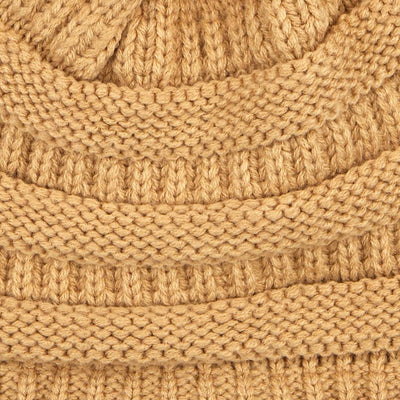 Cable Knit Pom Beanie