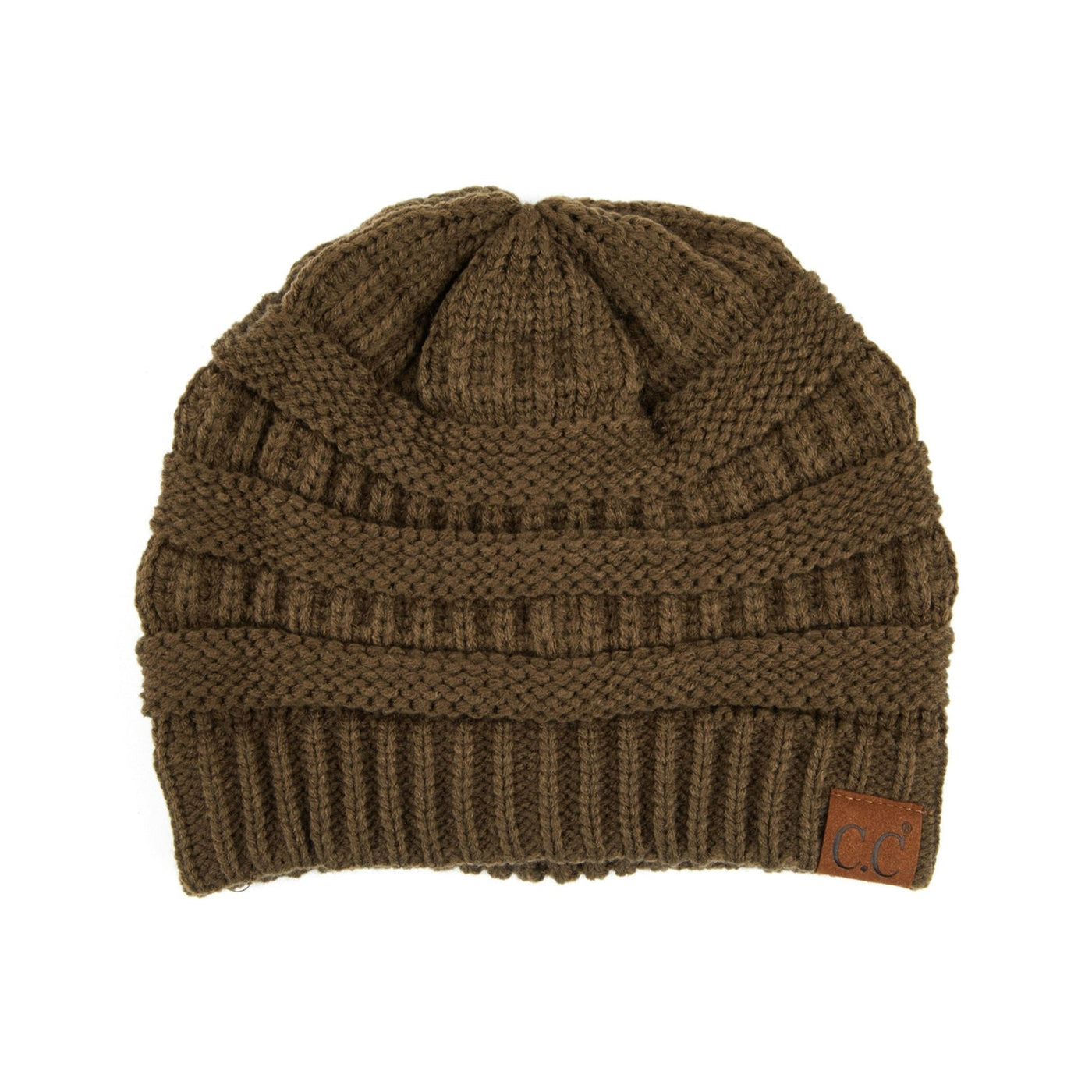 Fleece Lined CC Cable Knit Beanie