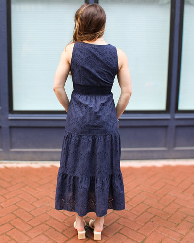 Long Eyelet Lined Dress