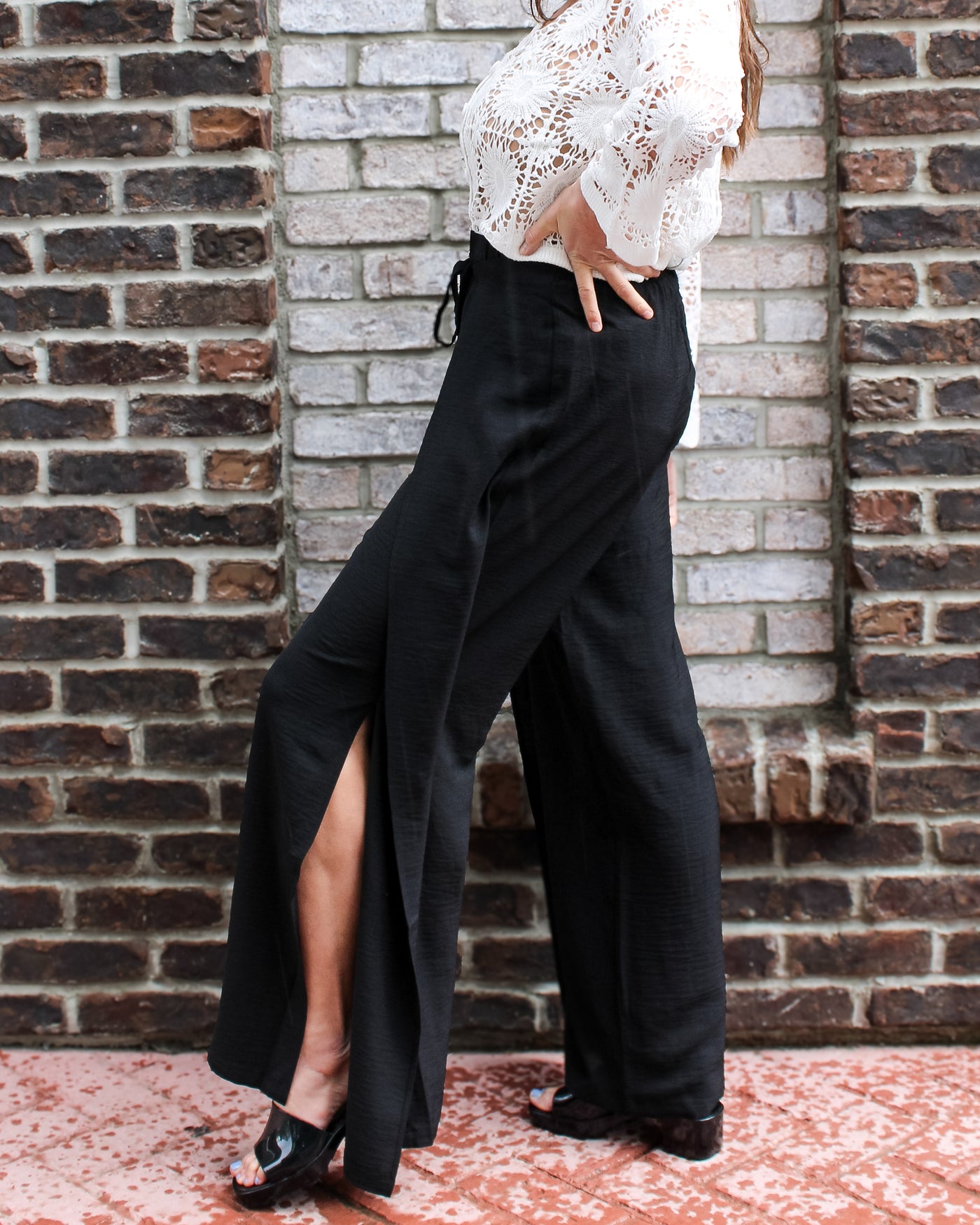 Breanne Wide Leg Overlap Trousers