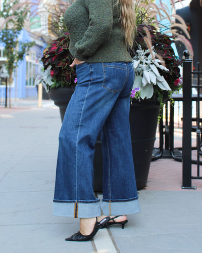 Brooke Palazzo Jeans with Cuff