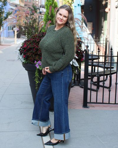 Brooke Palazzo Jeans with Cuff