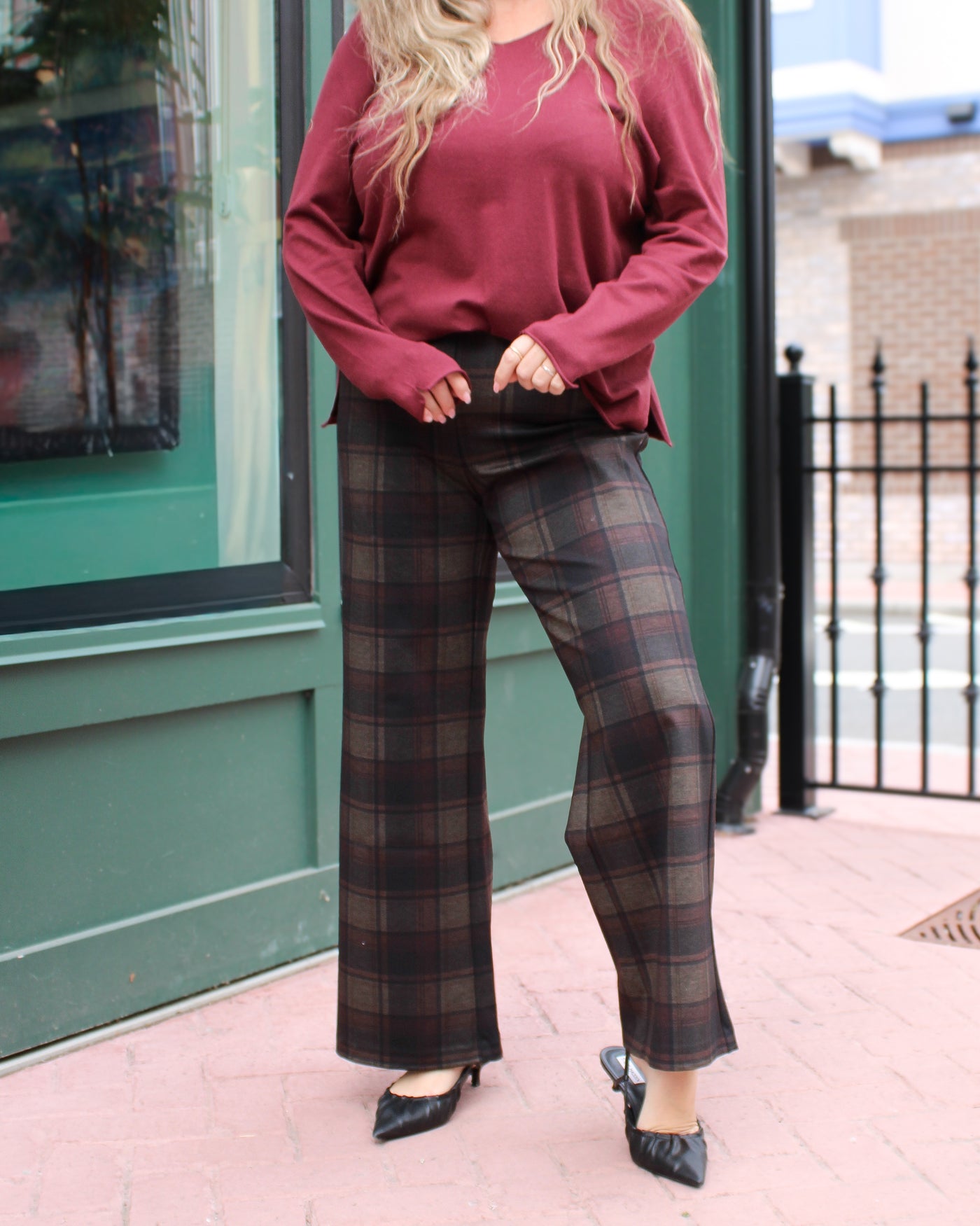 Printed Pull On Wide Leg Pant