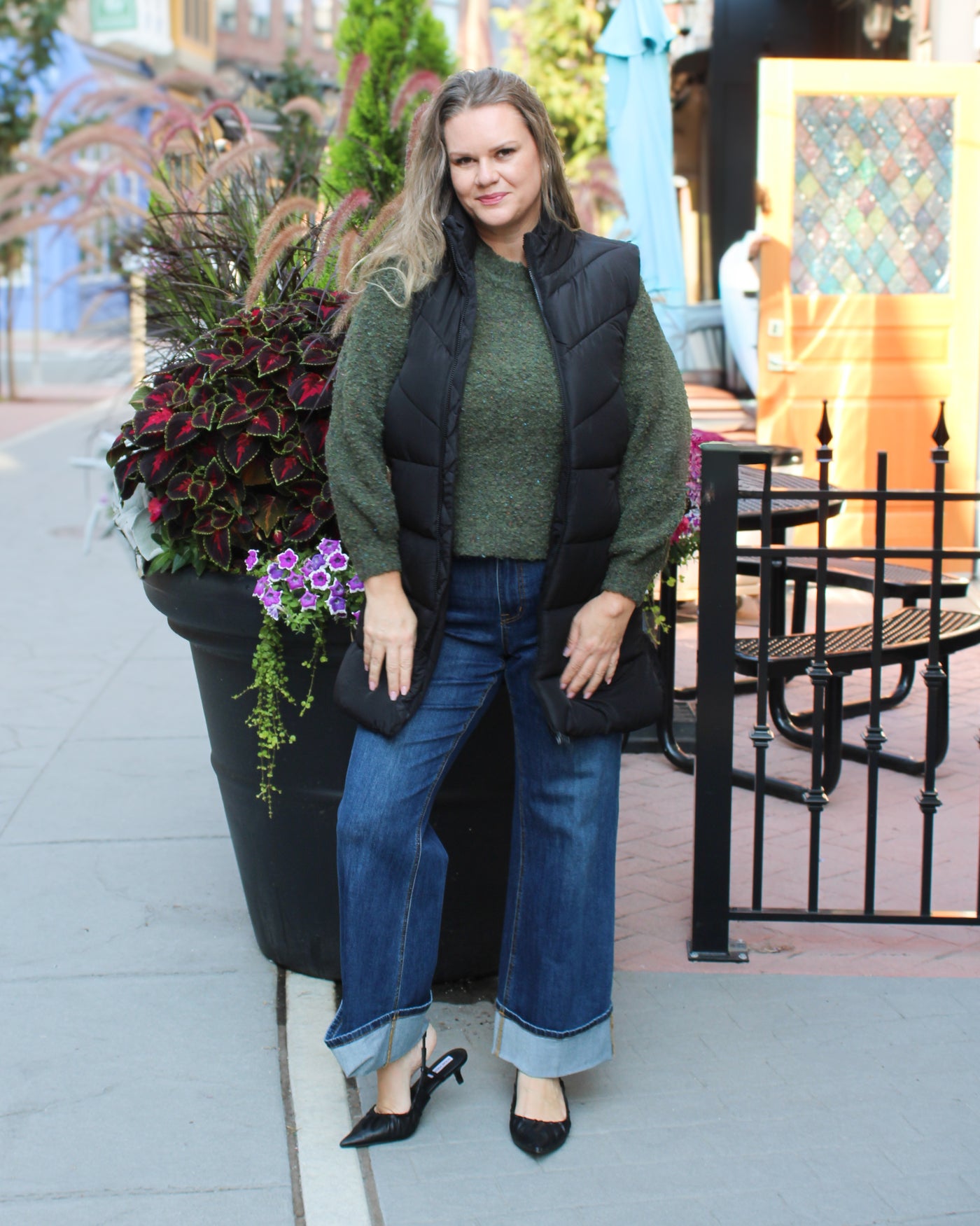 Brooke Palazzo Jeans with Cuff