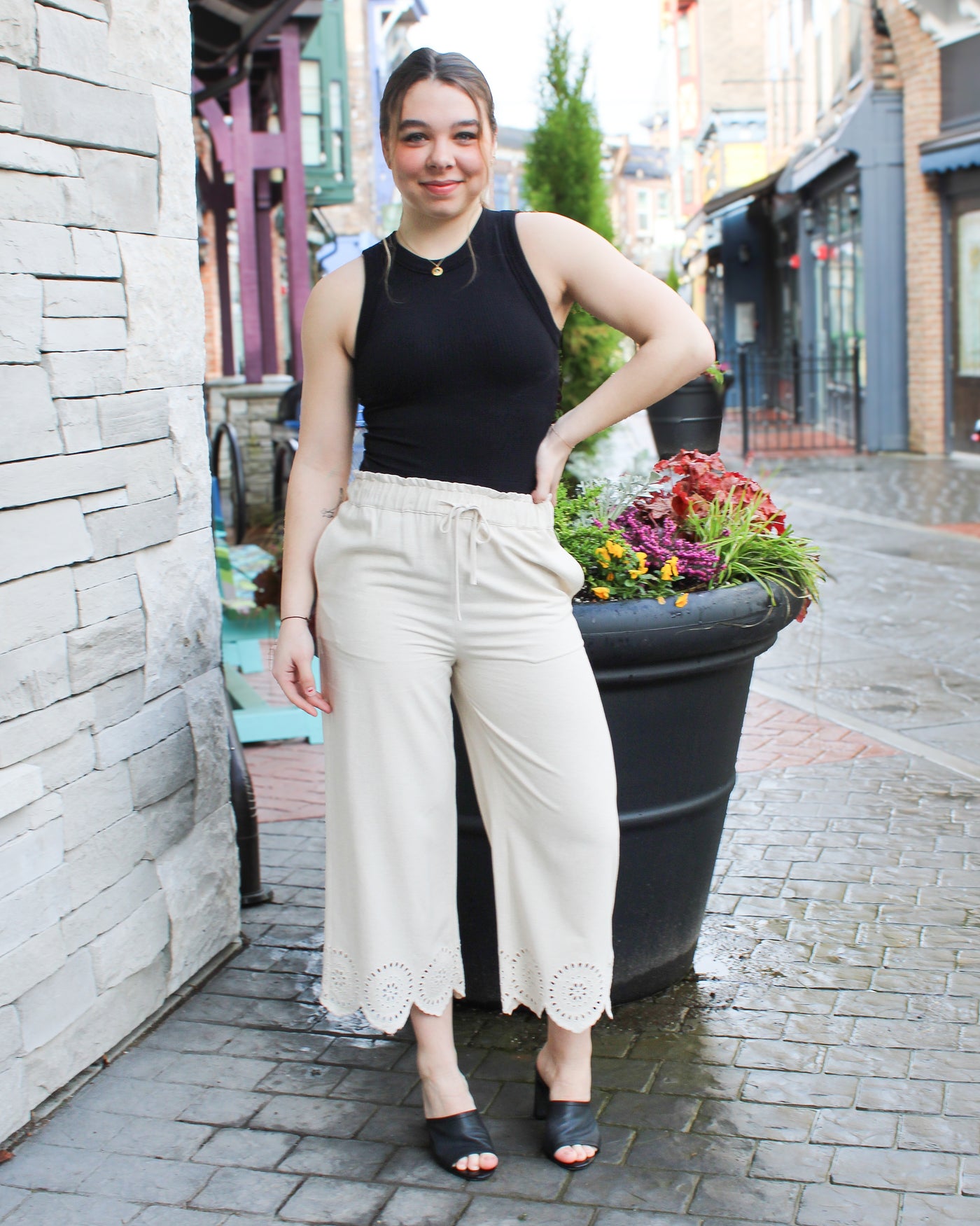 Morissa Drawstring Linen Pants