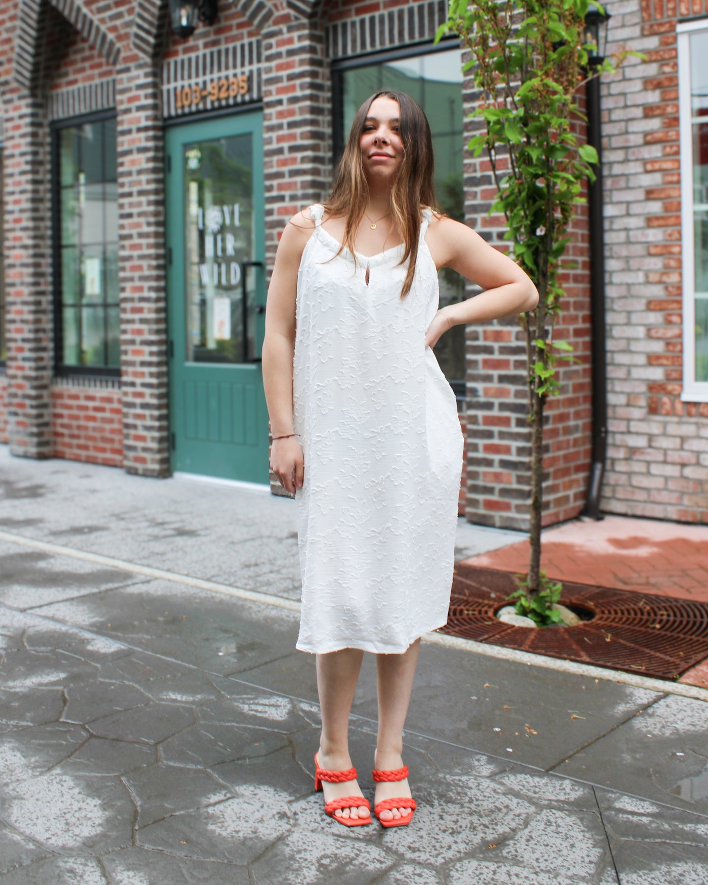 Lined Pleat Dress